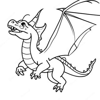 Realistic Scary Dragon In Flight Coloring Page 4821-3875