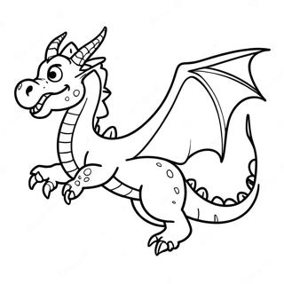 Realistic Scary Dragon In Flight Coloring Page 4821-3876