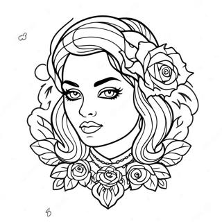 Goth Tattoo Coloring Page 48224-40074