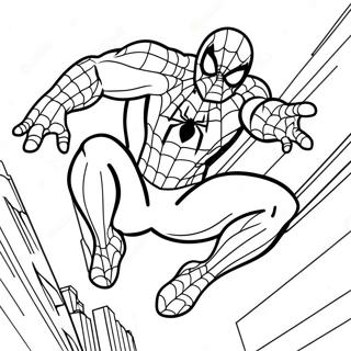 Spiderman In Action Coloring Page 48245-40094