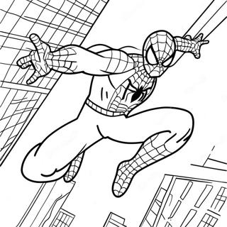 Spiderman In Action Coloring Page 48245-40095