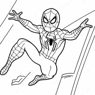 Spiderman In Action Coloring Page 48245-40096