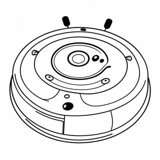 Cute Roomba With Smiling Face Coloring Page 48255-40113