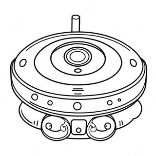 Cute Roomba With Smiling Face Coloring Page 48255-40115