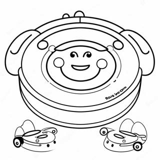 Cute Roomba With Smiling Face Coloring Page 48255-40116