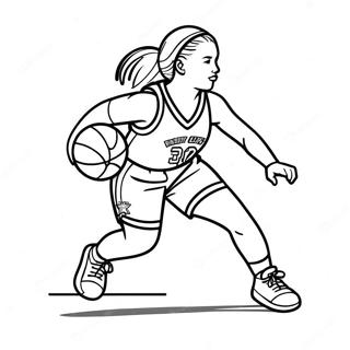 Girl Basketball Player Coloring Pages