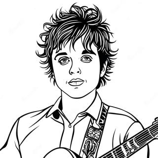 Billie Joe Armstrong With Guitar Coloring Page 48275-40118