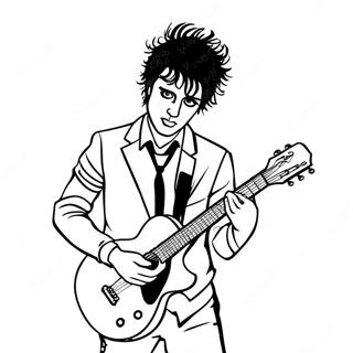 Billie Joe Armstrong With Guitar Coloring Page 48275-40119