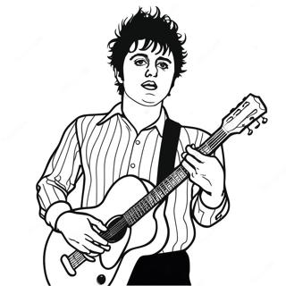 Billie Joe Armstrong With Guitar Coloring Page 48275-40120