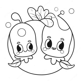 Cheerful Sundrop And Moondrop Friends Coloring Page 48285-40132