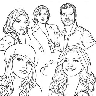 Pop Music Stars Coloring Page 48294-40134