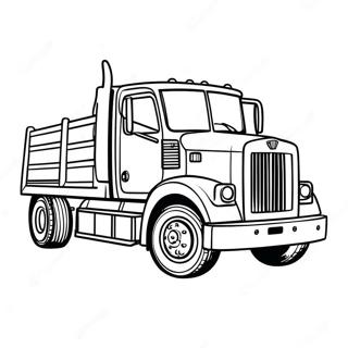 Flatbed Truck Coloring Pages