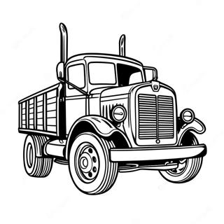 Vintage Flatbed Truck Coloring Page 48335-40166