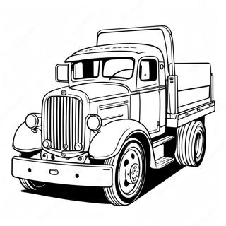 Vintage Flatbed Truck Coloring Page 48335-40168