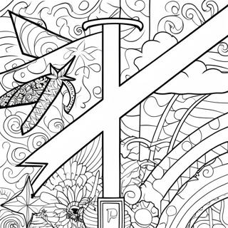 Christian Flag Coloring Page 48364-40182