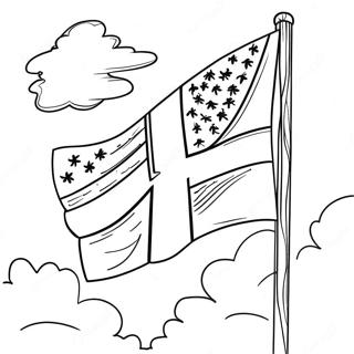 Christian Flag Coloring Page 48364-40183