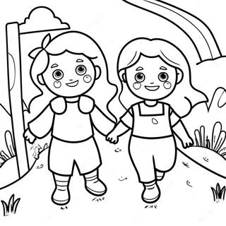 Jack And Jill Fun Adventure Coloring Page 48375-40201