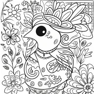 Mexican Folk Art Coloring Page 48384-40207