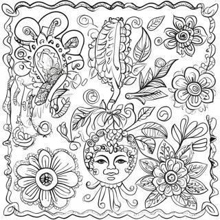 Mexican Folk Art Coloring Page 48384-40208