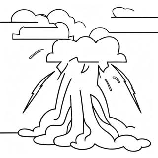 Thunderstorm Scene With Lightning Coloring Page 48395-40218