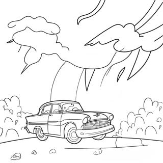 Thunderstorm Scene With Lightning Coloring Page 48395-40220