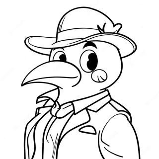 Gangster Tweety Bird Shirt Coloring Page 48444-40267