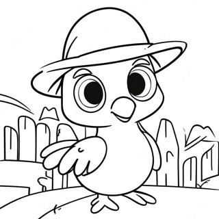 Gangster Tweety Bird Shirt Coloring Pages