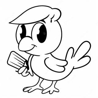 Cool Gangster Tweety Bird Coloring Page 48445-40254