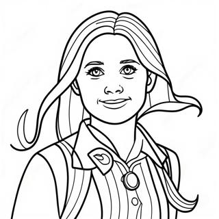 Adventurous Ginny Weasley Coloring Page 48455-40259