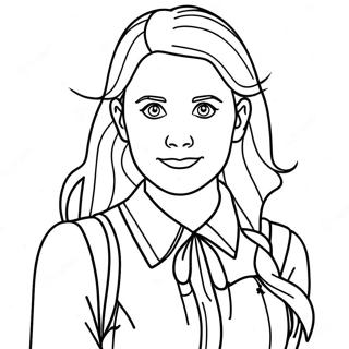 Adventurous Ginny Weasley Coloring Page 48455-40260