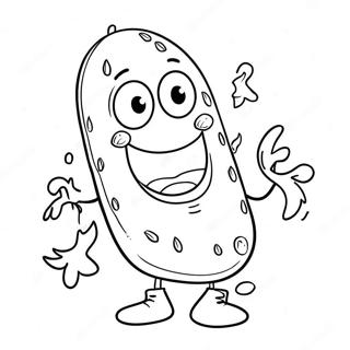 Funny Pickle Character Coloring Page 48465-40274