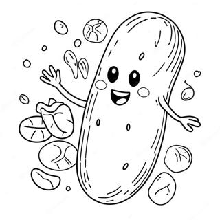 Funny Pickle Character Coloring Page 48465-40275