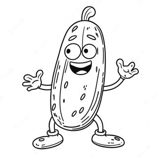 Funny Pickle Character Coloring Page 48465-40276