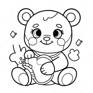 Cute Scrap Baby With Teddy Bear Coloring Page 48505-40305