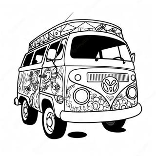 Hippie Van Coloring Page 48524-40314