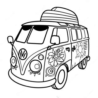 Hippie Van Coloring Page 48524-40316