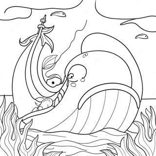 Jonah Praying Inside The Whale Coloring Page 4852-3904