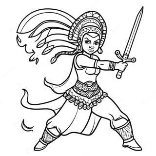 Imani In Epic Battle Coloring Page 48535-40328