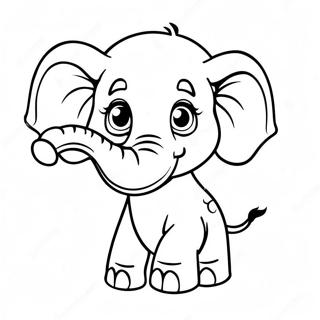 Cute Baby Elephant Coloring Page 48555-40338