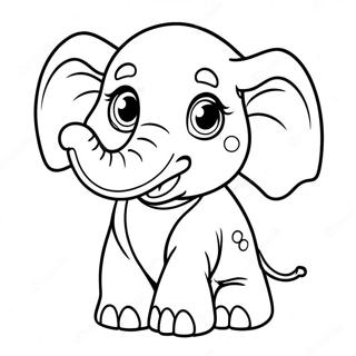 Cute Baby Elephant Coloring Page 48555-40339