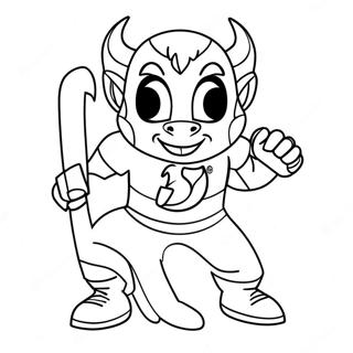 New Jersey Devils Mascot Coloring Page 48565-40356