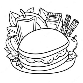 School Lunch Coloring Pages