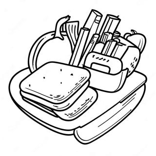 School Lunch Coloring Page 48574-40362