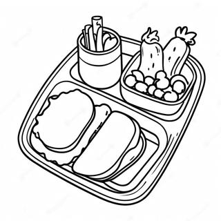 School Lunch Coloring Pages