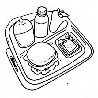 Colorful School Lunch Tray Coloring Page 48575-40358