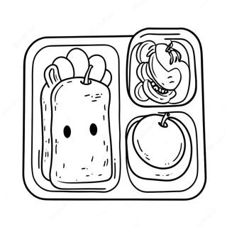 Colorful School Lunch Tray Coloring Page 48575-40359