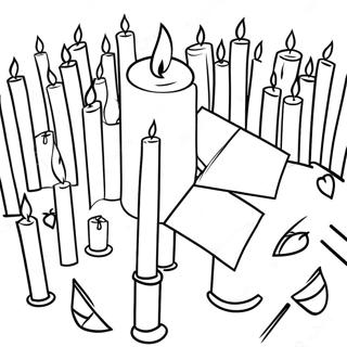 Candle Lighting Holocaust Coloring Page 48585-40372