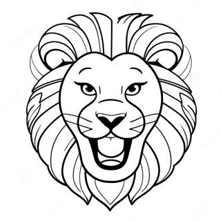 Majestic Lion Roaring Coloring Page 48605-40374