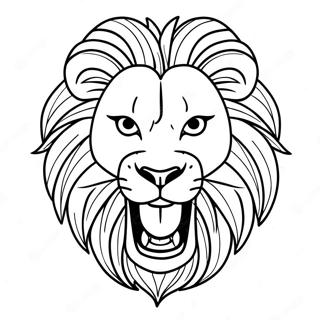 Majestic Lion Roaring Coloring Page 48605-40376