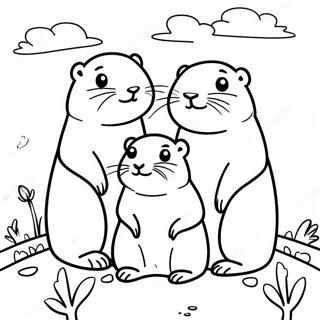 Cute Prairie Dog Family Coloring Page 48615-40396